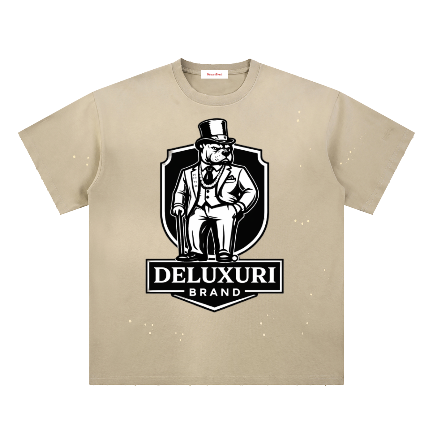 Deluxuri Sunfade Paint Splatter T-Shirt