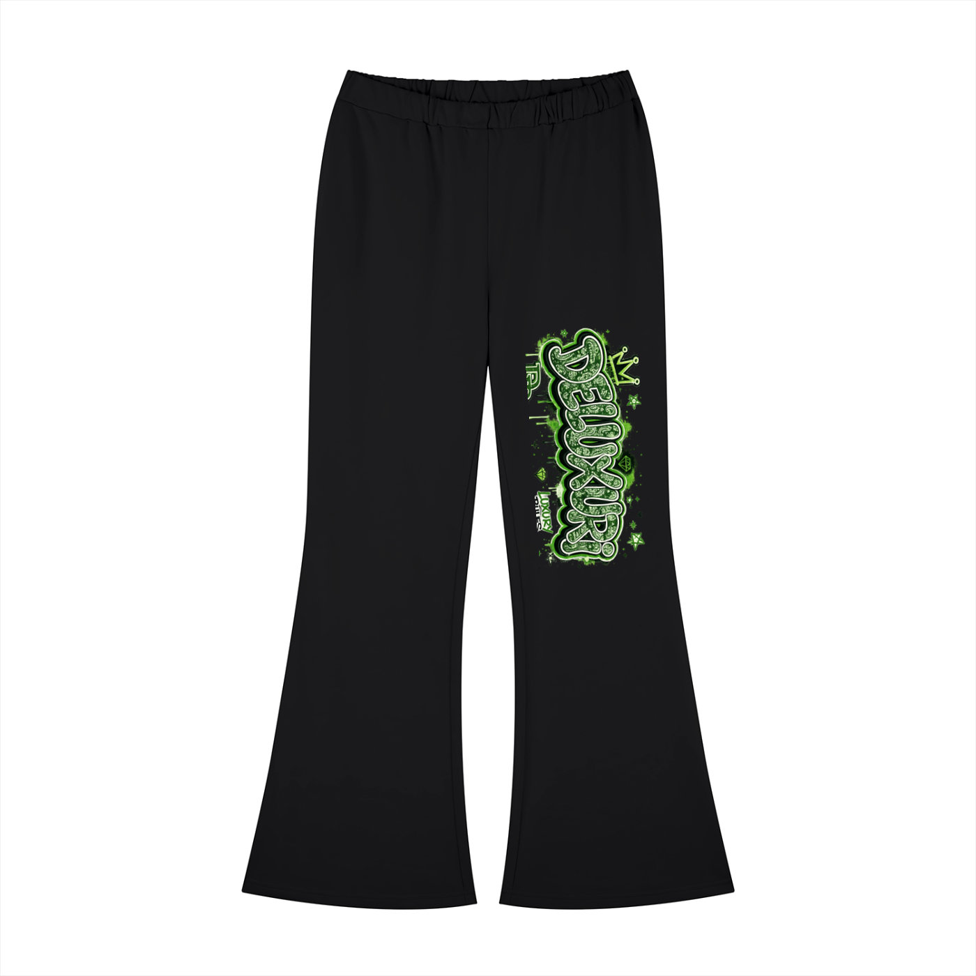 Deluxuri Goin Green Slim-Fit Flared Sweatpants