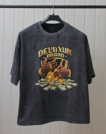 Personalized 12 Acid Washed DTF+Puff Print T-Shirts (As Discussed)