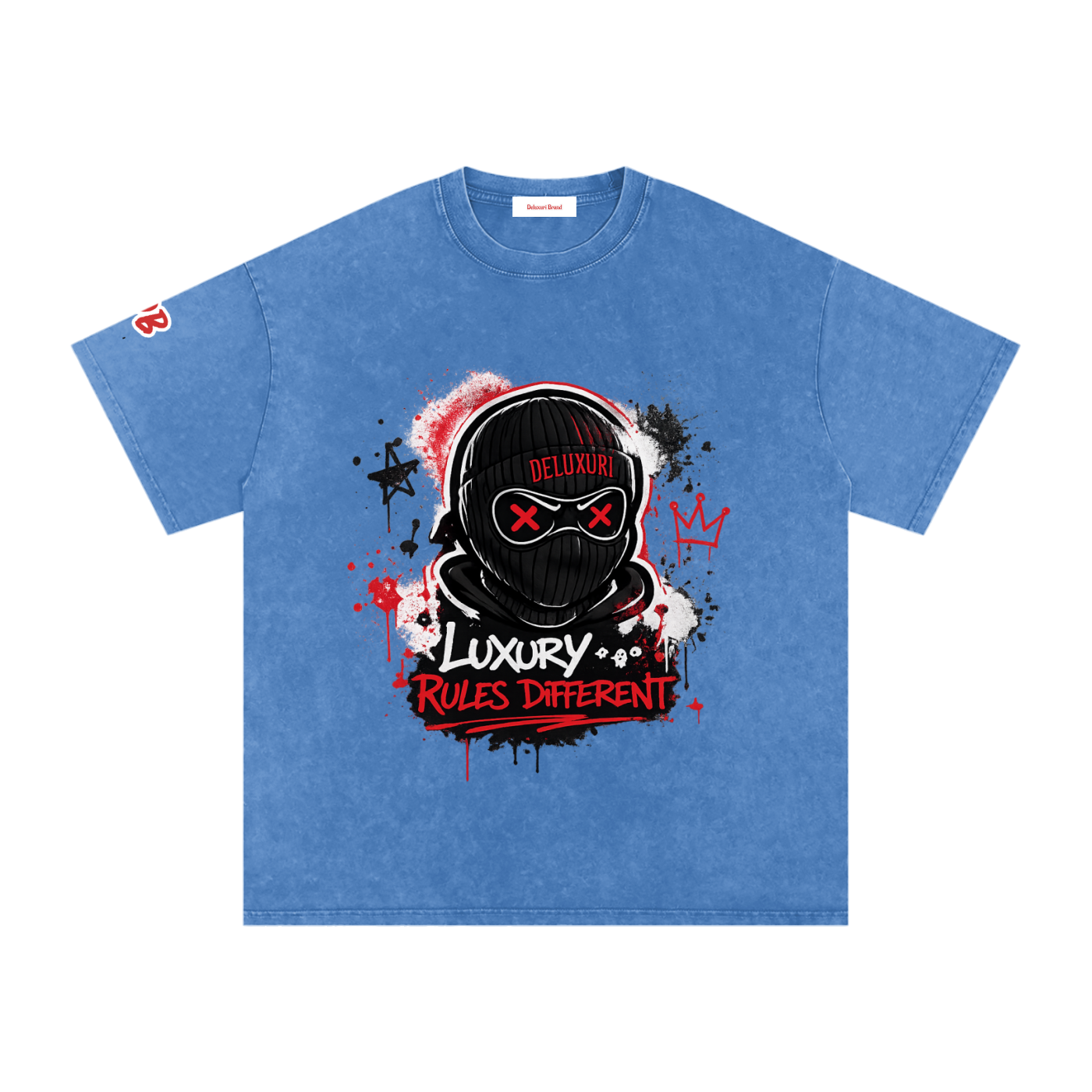 Deluxuri Snow Washed Oversized Cotton T-Shirt