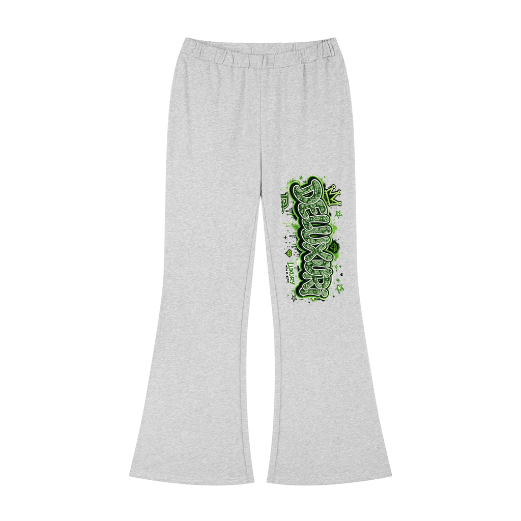 Deluxuri Goin Green Slim-Fit Flared Sweatpants