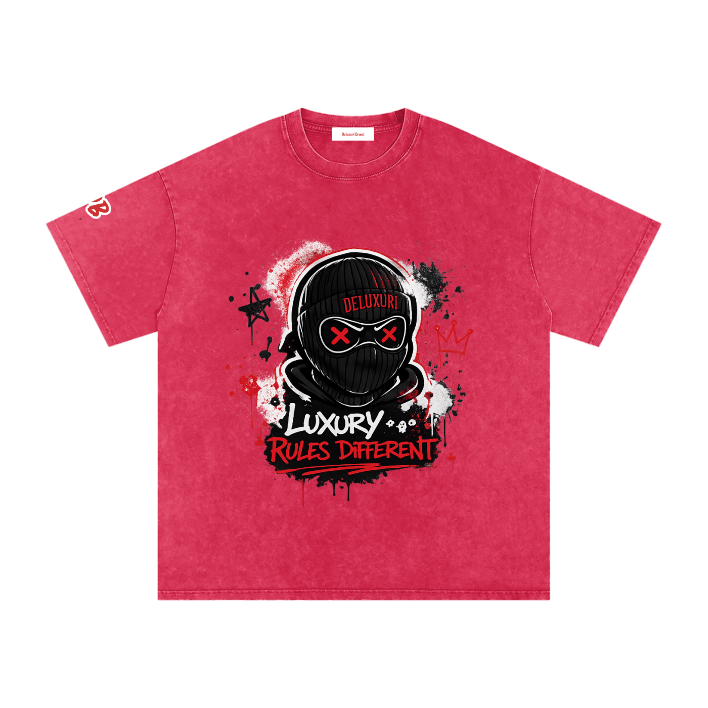 Deluxuri Snow Washed Oversized Cotton T-Shirt