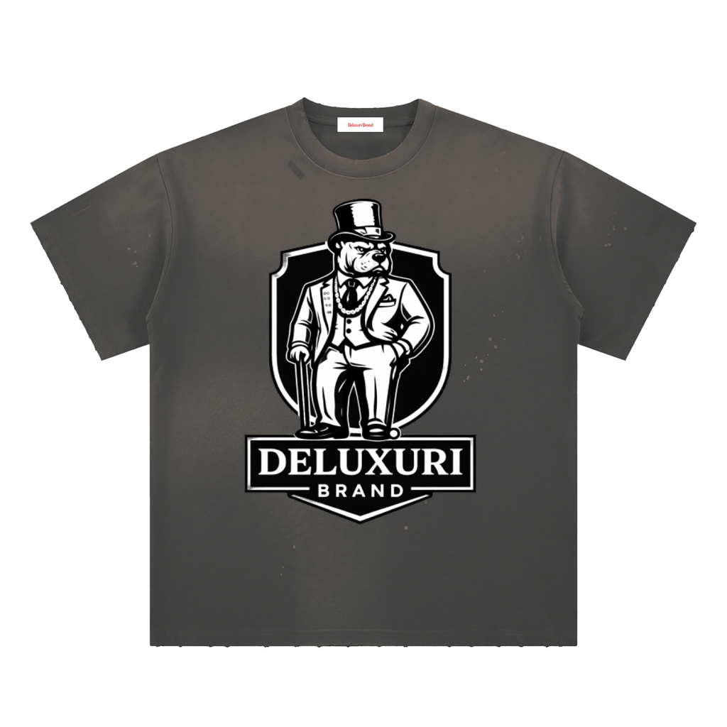 Deluxuri Sunfade Paint Splatter T-Shirt