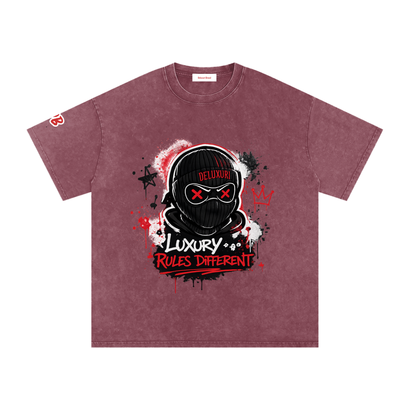 Deluxuri Snow Washed Oversized Cotton T-Shirt