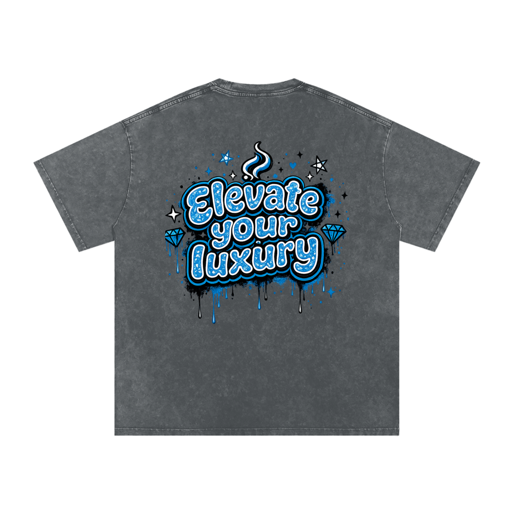 Deluxuri Snow Washed Oversized Cotton T-Shirt