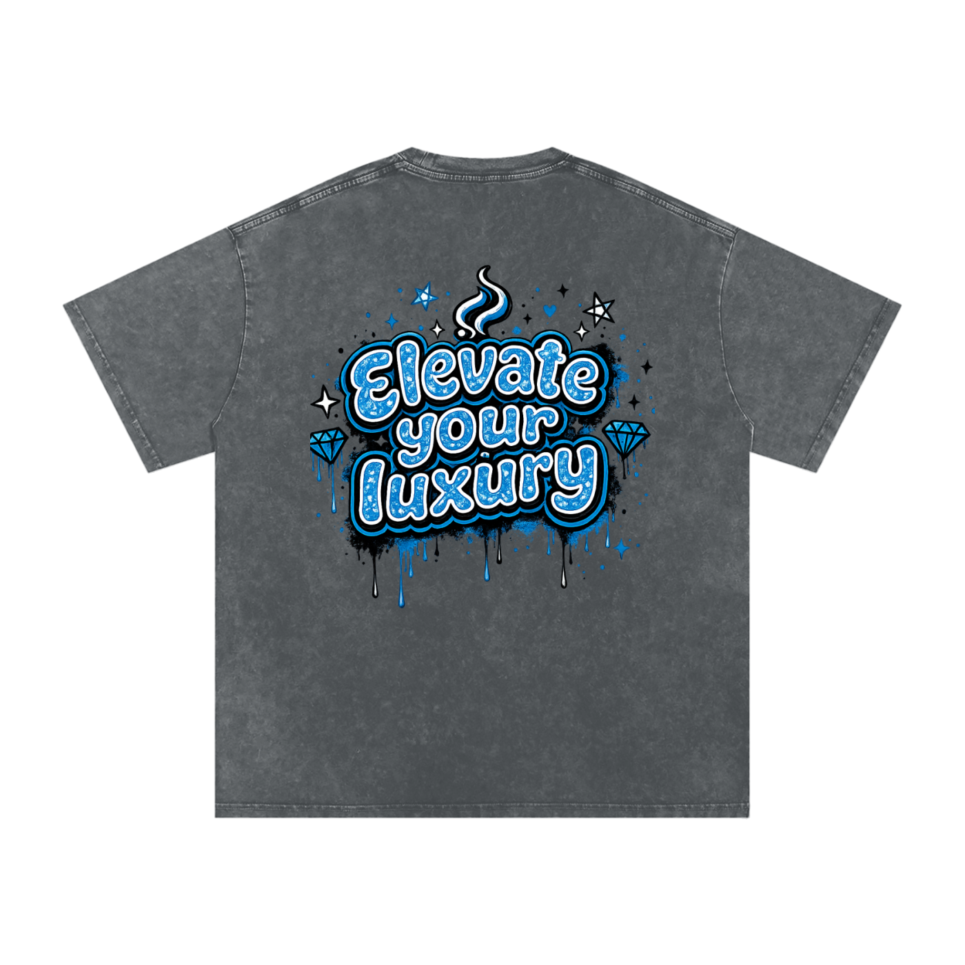 Deluxuri Snow Washed Oversized Cotton T-Shirt