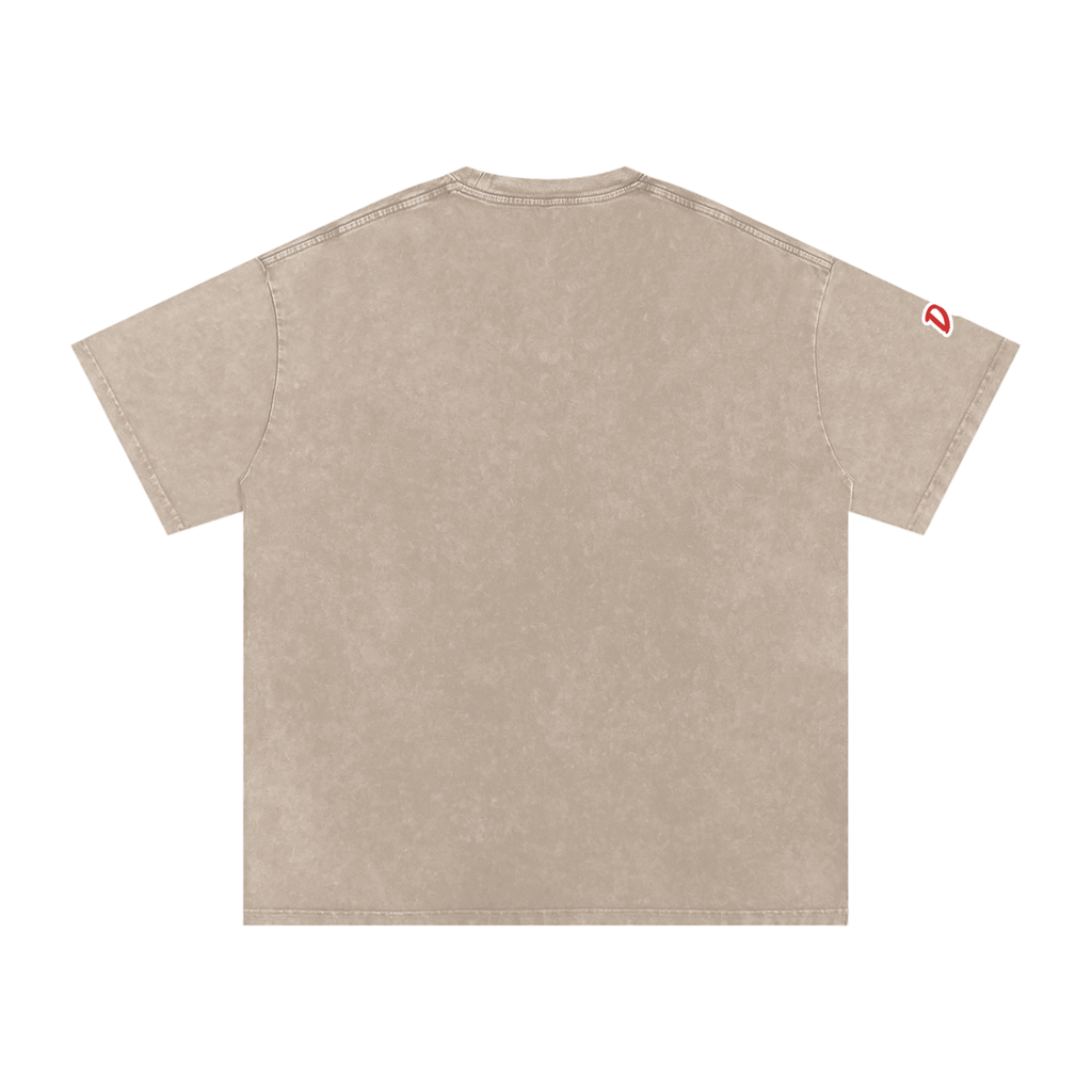 Deluxuri Snow Washed Oversized Cotton T-Shirt