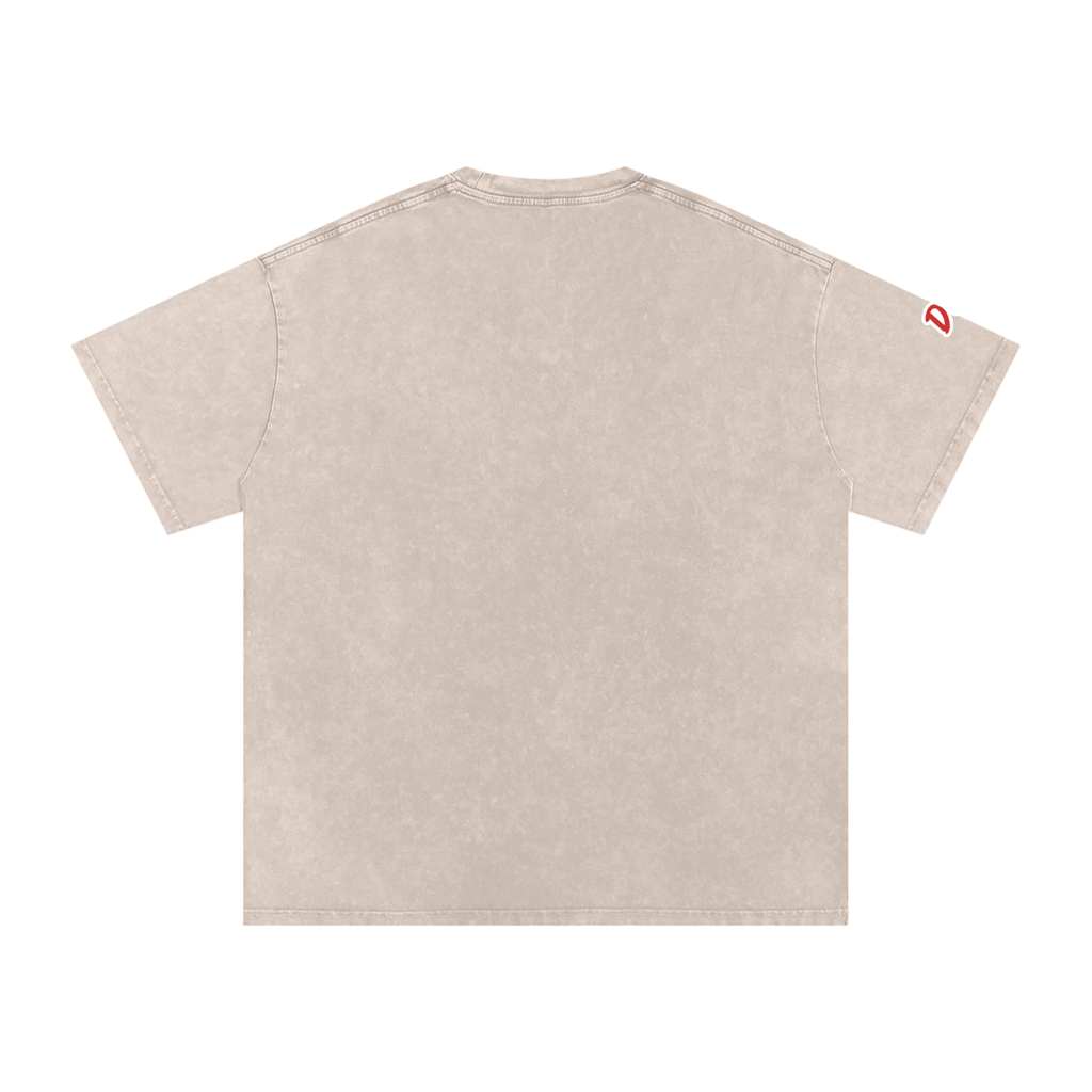 Deluxuri Snow Washed Oversized Cotton T-Shirt