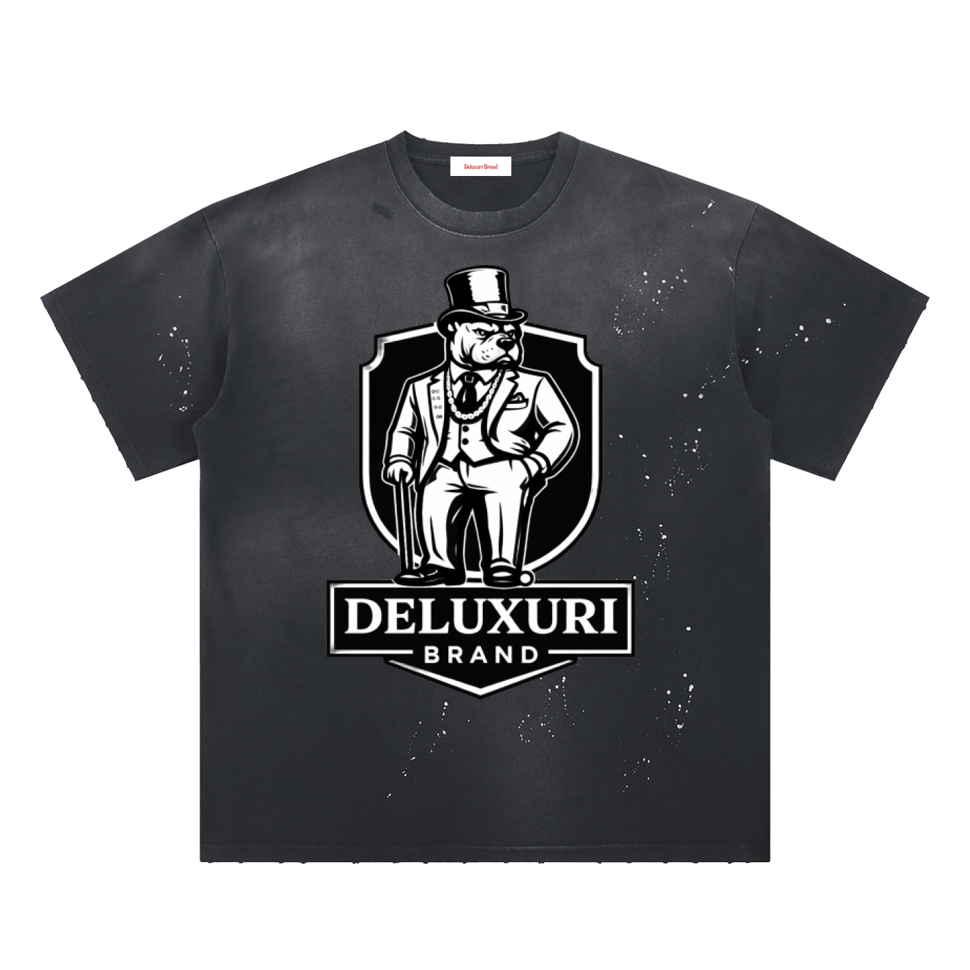 Deluxuri Sunfade Paint Splatter T-Shirt
