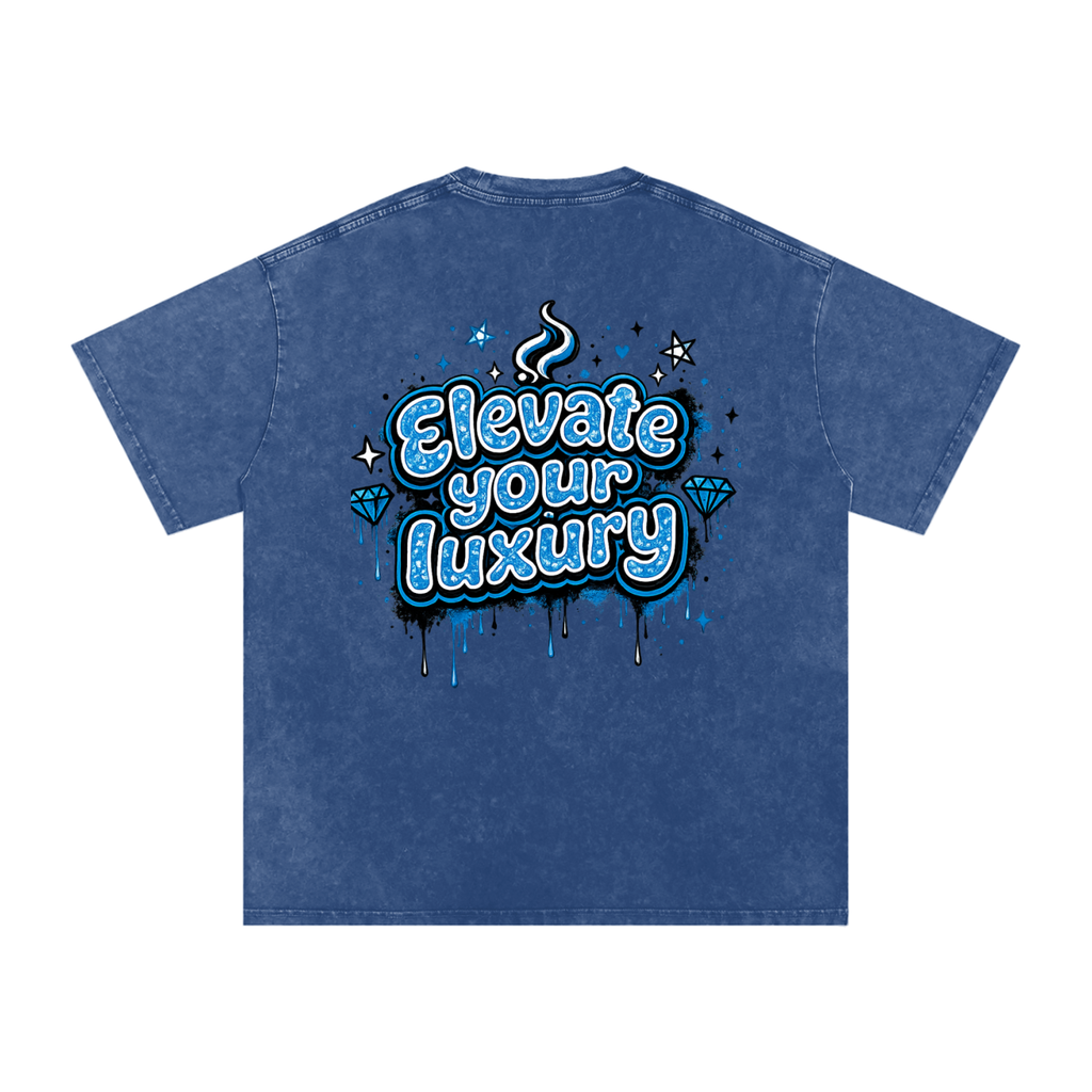 Deluxuri Snow Washed Oversized Cotton T-Shirt