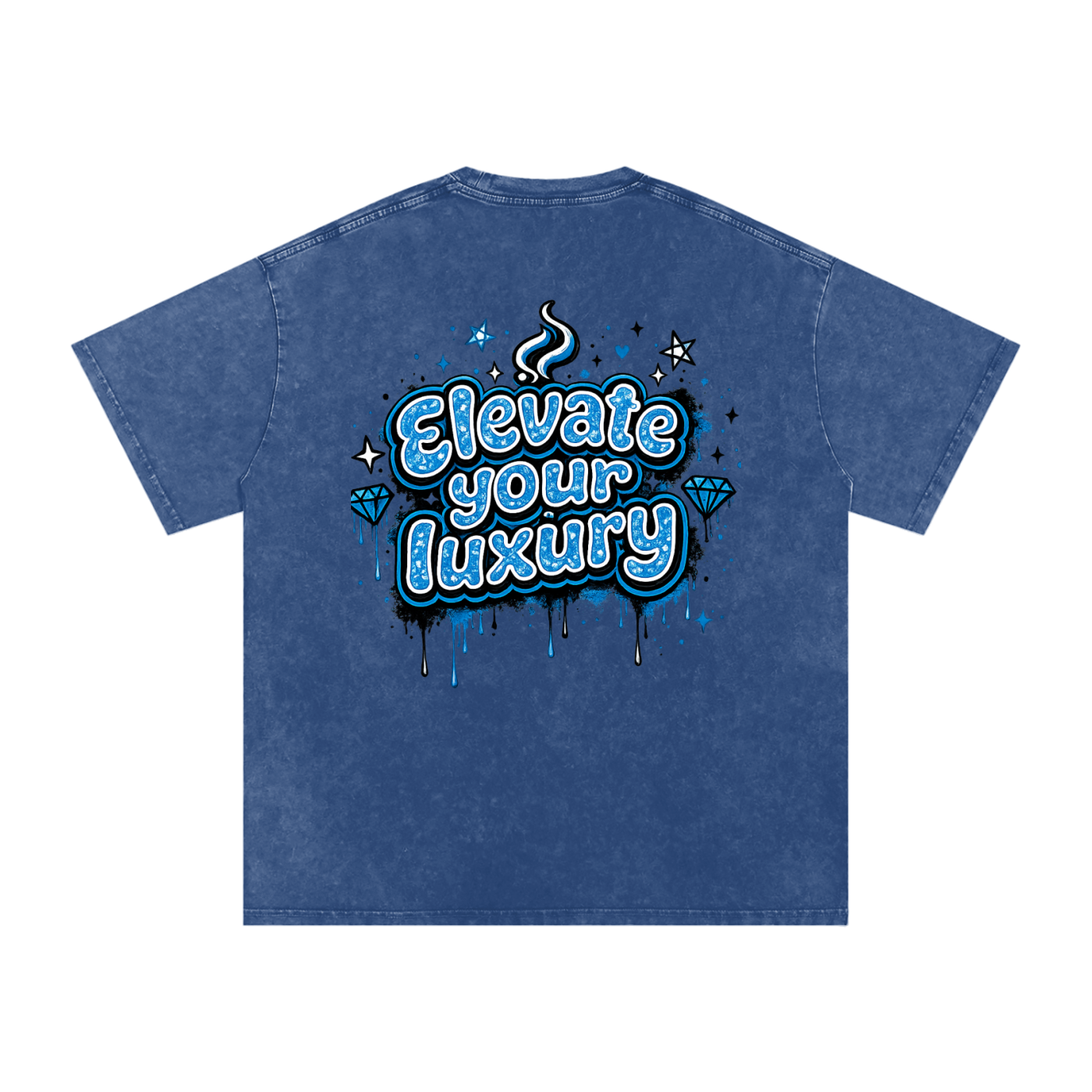 Deluxuri Snow Washed Oversized Cotton T-Shirt