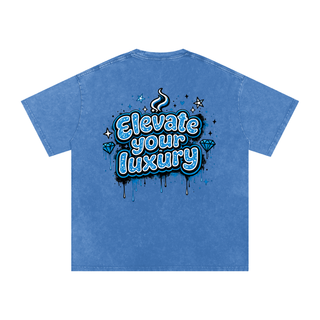 Deluxuri Snow Washed Oversized Cotton T-Shirt