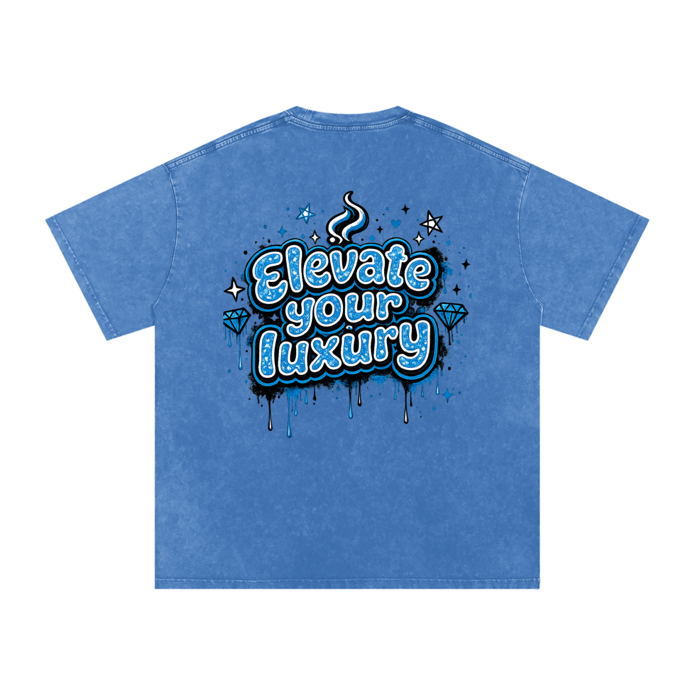 Deluxuri Snow Washed Oversized Cotton T-Shirt