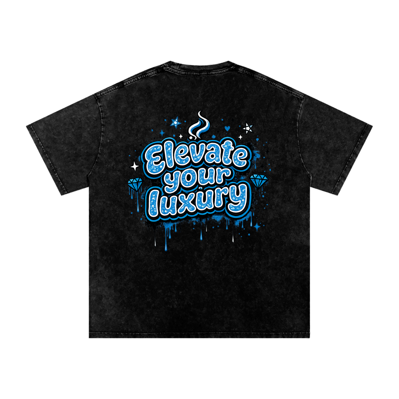 Deluxuri Snow Washed Oversized Cotton T-Shirt