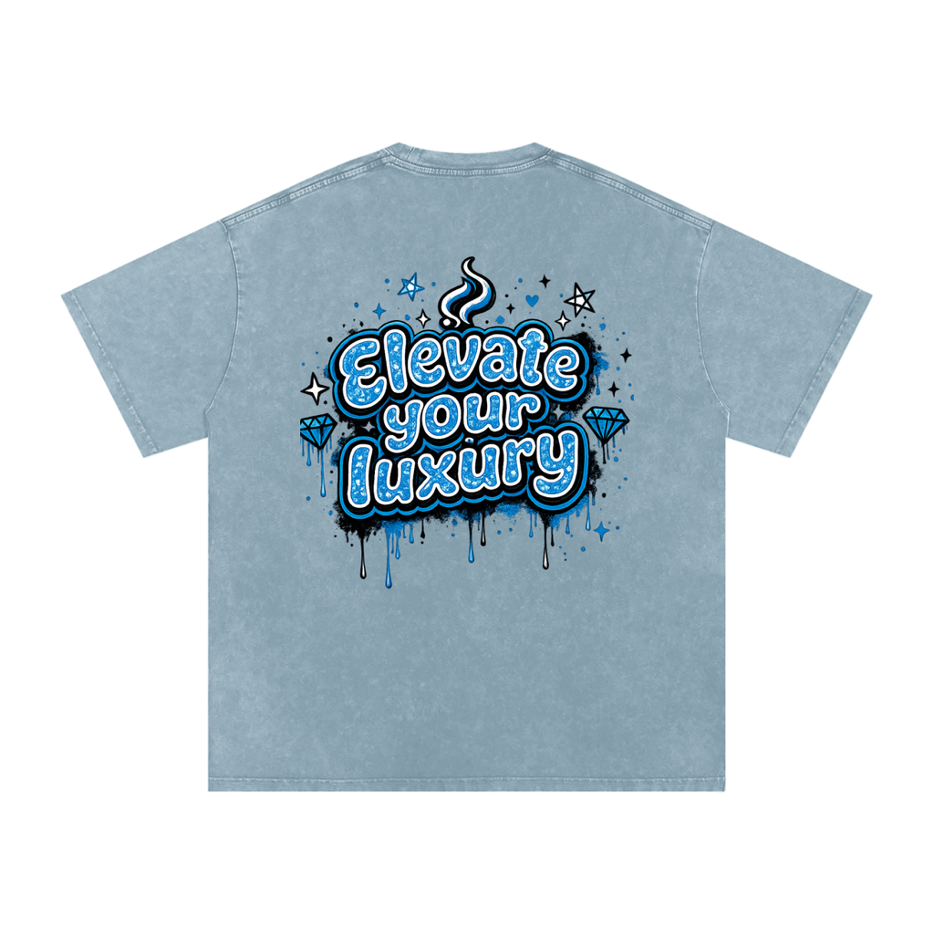 Deluxuri Snow Washed Oversized Cotton T-Shirt