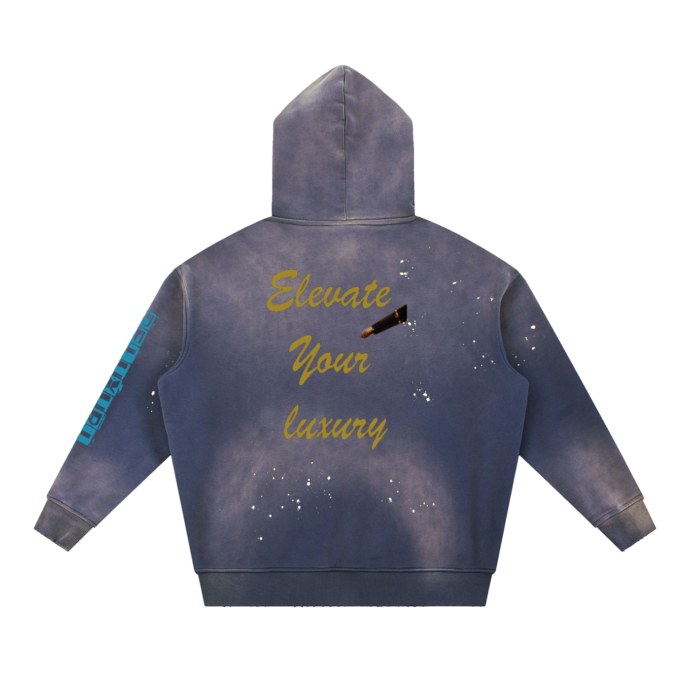 Vintage Washed Frayed Fleece Hoodie