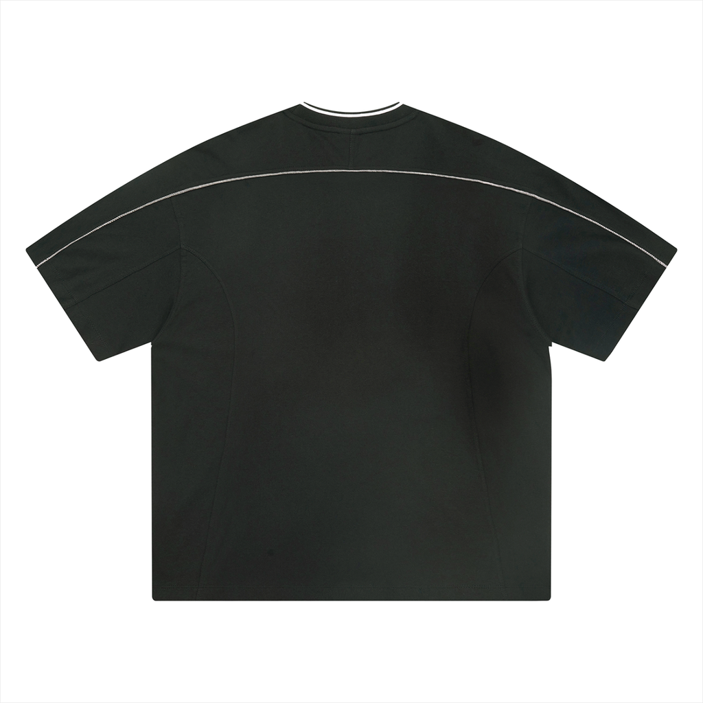 Deluxuri Oversized Contrast Tape T-Shirt
