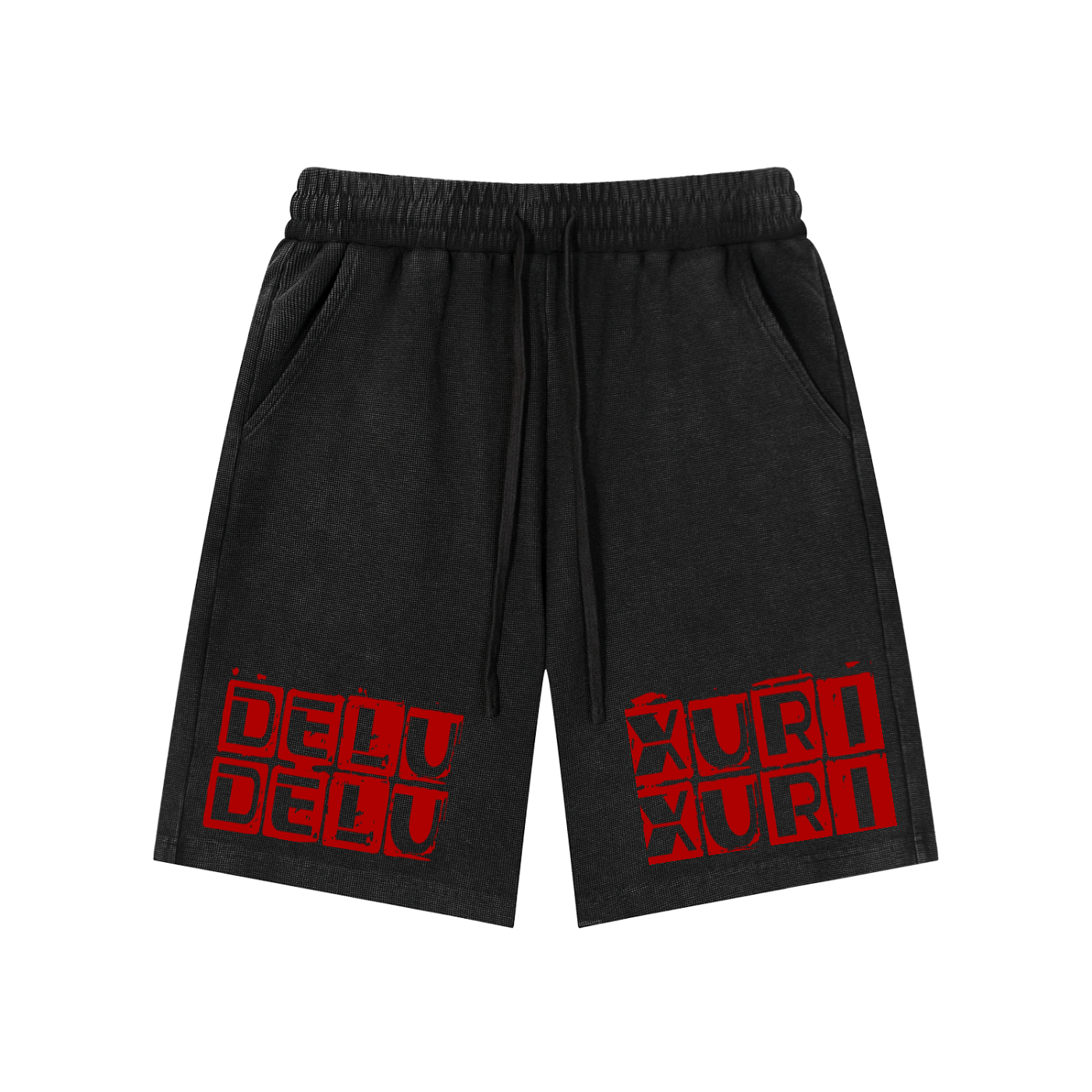 Mineral Wash Waffle Knit Shorts