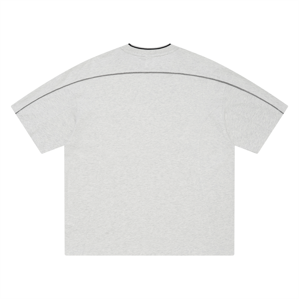 Deluxuri Oversized Contrast Tape T-Shirt