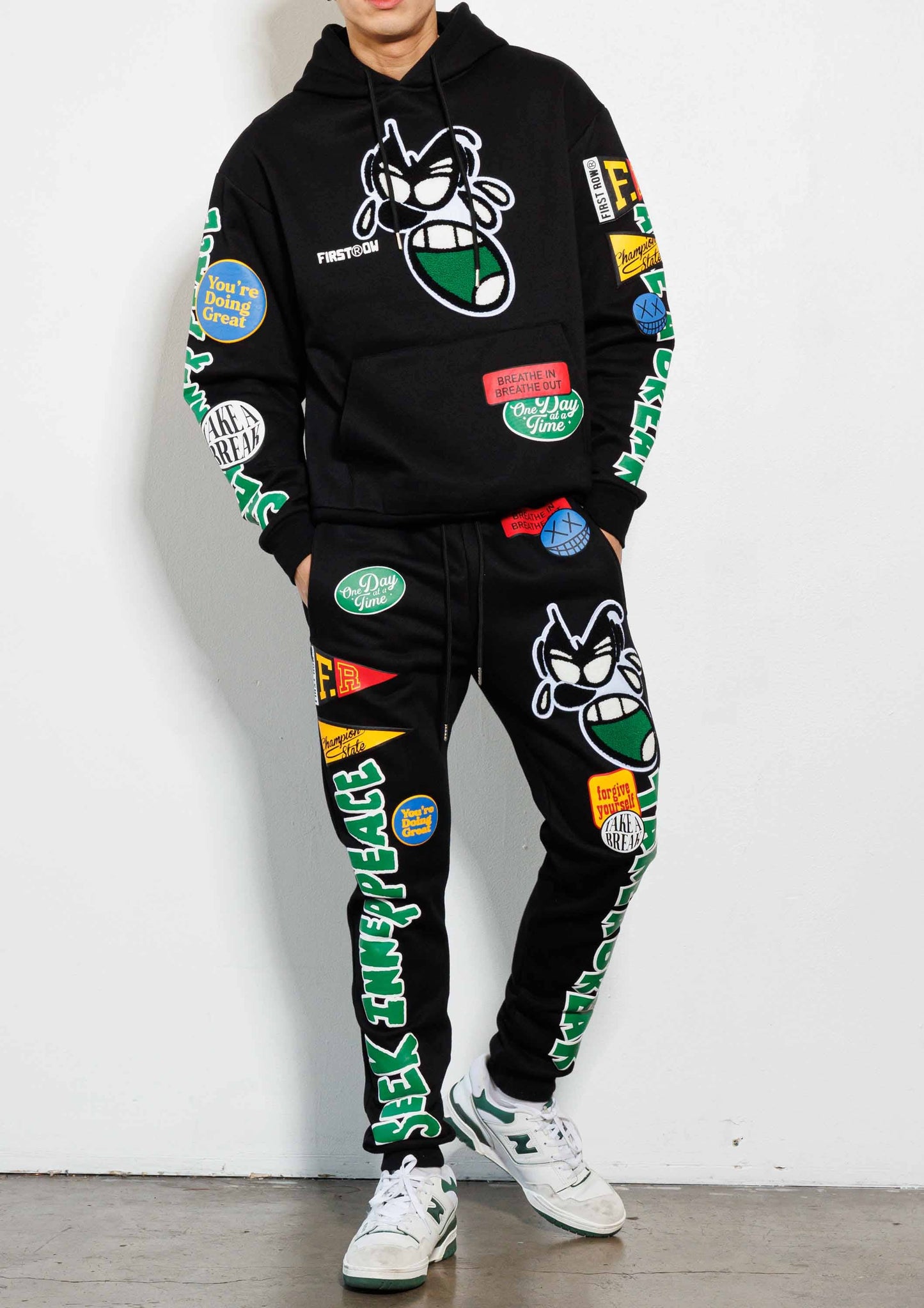 SPRING BREAK CHENILE PATCH GRAPHIC HOODIE